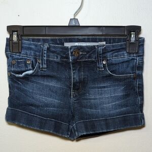 Tractr Cuffed Denim Shorts Dark Wash Girls Size 10